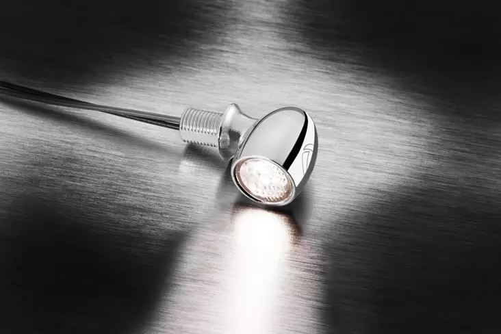 Kellermann Atto® WL chrome with clear gl - Moottoripyörän vilkut - 152-154100 - 1