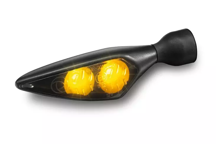 Kellermann micro Rhombus Dark black Fron - Moottoripyörän vilkut - 152-148150 - 1