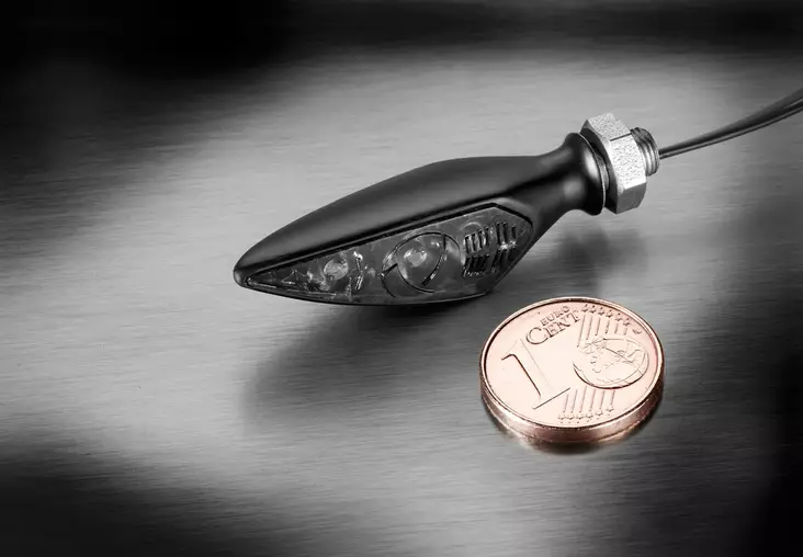 Kellermann Rhombus S Dark black Front le - Moottoripyörän vilkut - 152-168100 - 1