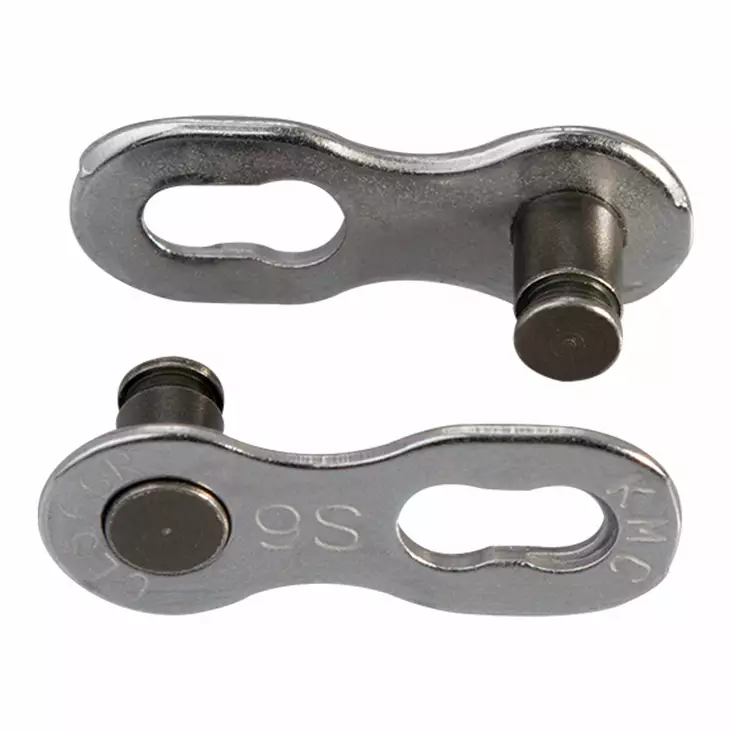 Ketjulukko kmc missinglink 9r silver ept, 11/128", tappi 6.6mm, 2kpl/pkt - Ketjut 9-vaihteisiin - C09EPTR00 - 2