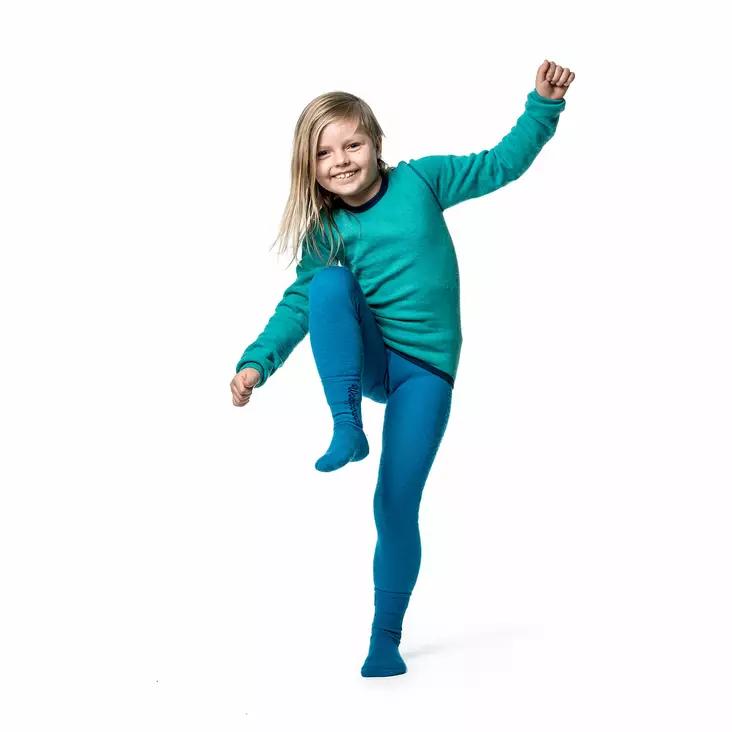 Lasten housut Woolpower Long Johns 200 Dolphin Blue, sininen - Alusasut ja kerrastot - 582-33428402-0 - 1