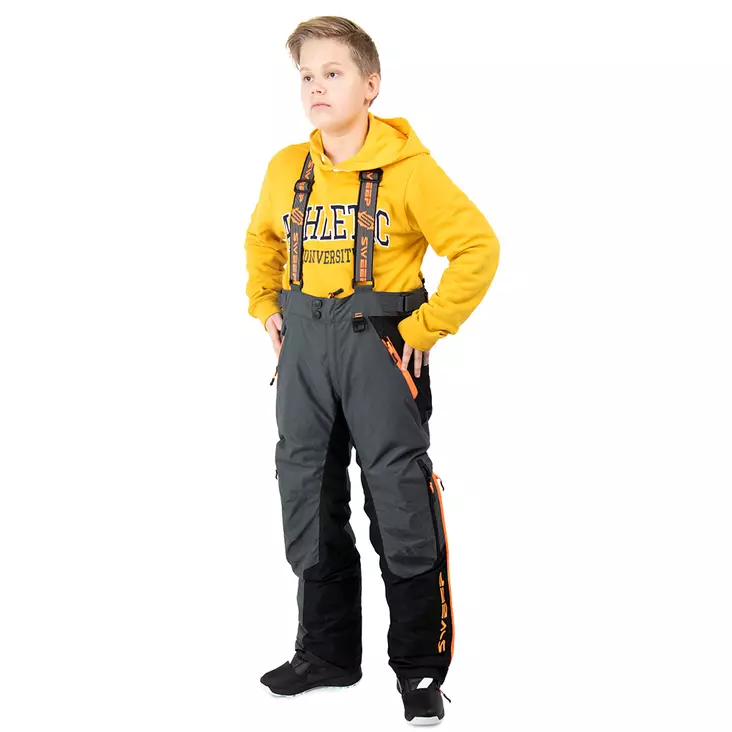 Lasten kelkkahousut Sweep Racing Division, harmaa/musta/oranssi - Lasten kelkkavarusteet - 532-9060-130140 - 1