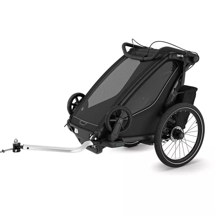 Lastenkuljetusperäkärry THULE Chariot Sport 2 single, musta - Polkupyörän lastenistuimet ja kärryt - 10201030 - 1