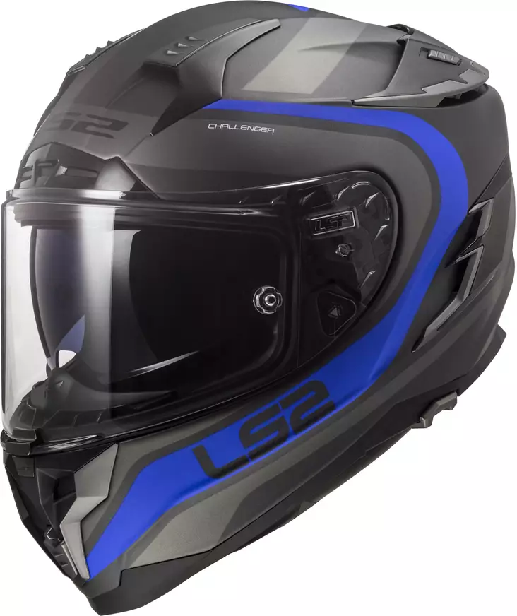 LS2 Kypärä FF327 Challenger Fusion Titanium matta Sininen - Umpikypärät - 636-1904-0 - 1