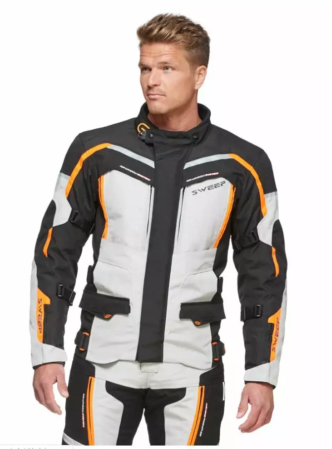 Miesten ajotakki Sweep GT Touring 2, musta/harmaa/oranssi - MP Ajotakit - 532-1902-0 - 1