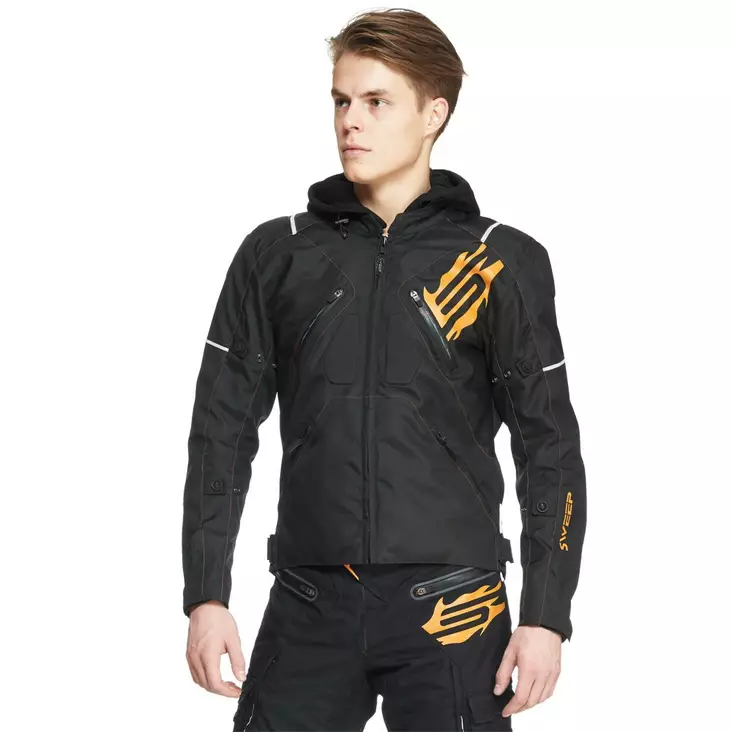 Miesten ajotakki Sweep Stunt, musta/oranssi - MP Ajotakit - 532-8018-0 - 1