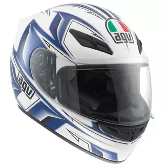 Moottoripyöräkypärä AGV K-3 Wire, valkoinen/sininen - Umpikypärät - 60-4014-0 - 1