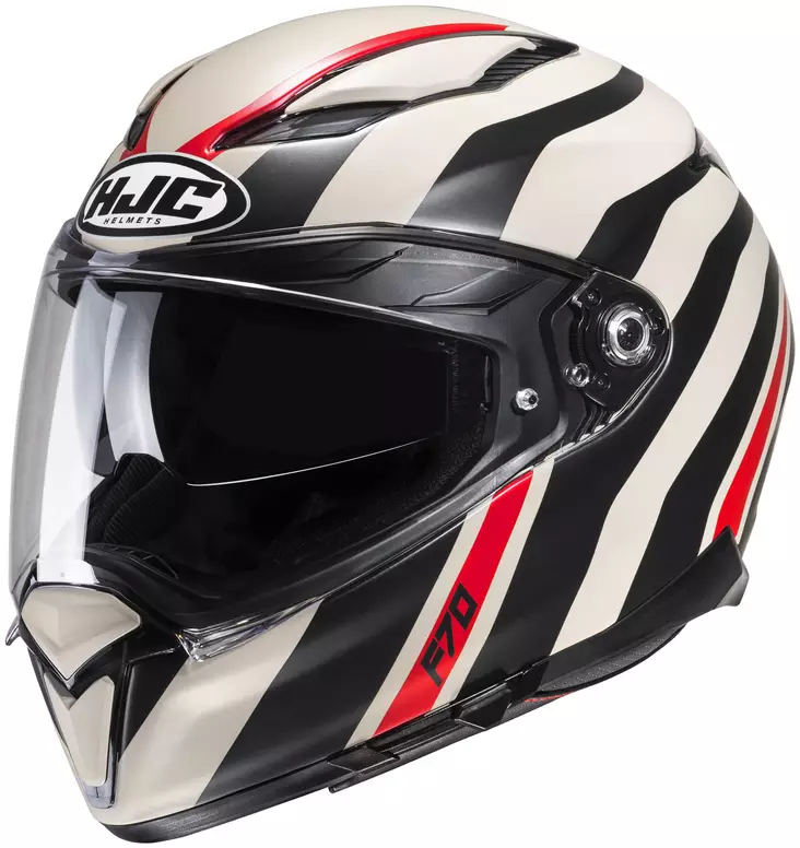 Moottoripyöräkypärä HJC F70 Galla, hiekka/musta/punainen MC9SF - Umpikypärät - 630-23060 - 1