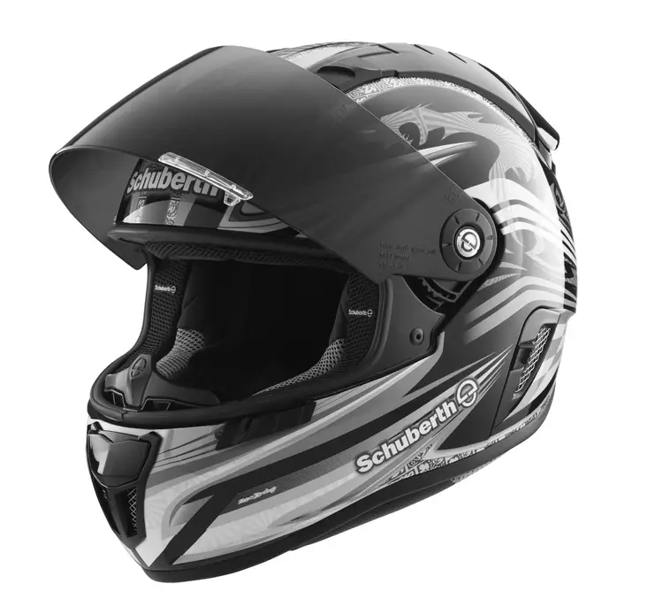 Moottoripyöräkypärä Schuberth SR1-Race, musta/hopea - Umpikypärät - 51-1157-0 - 1