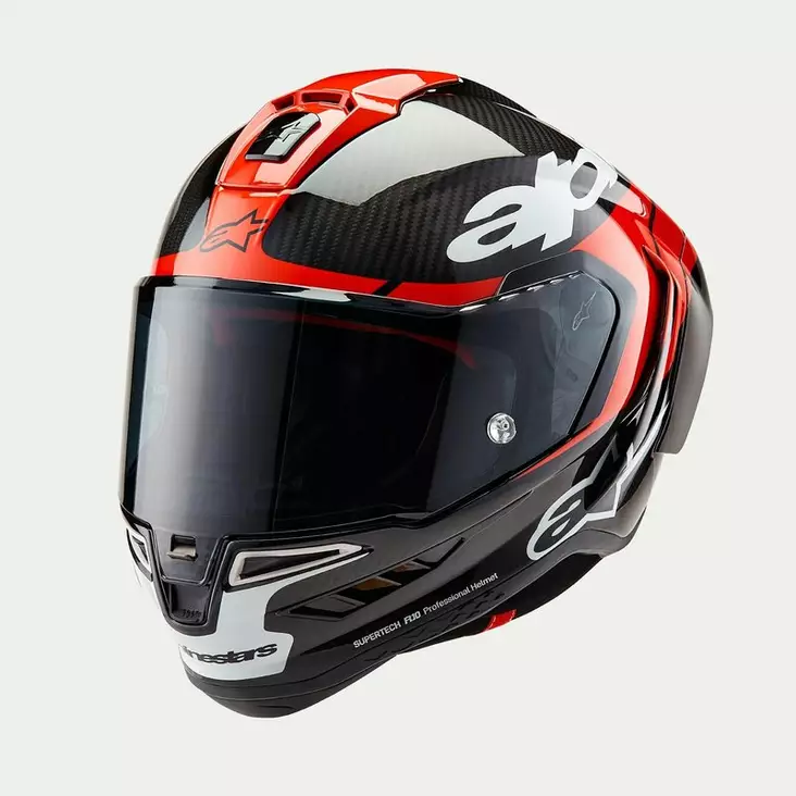 MP-Kypärä Alpinestars Supertech R10 Element, musta/carb/punainen/valkoinen - Umpikypärät - D489530 - 1