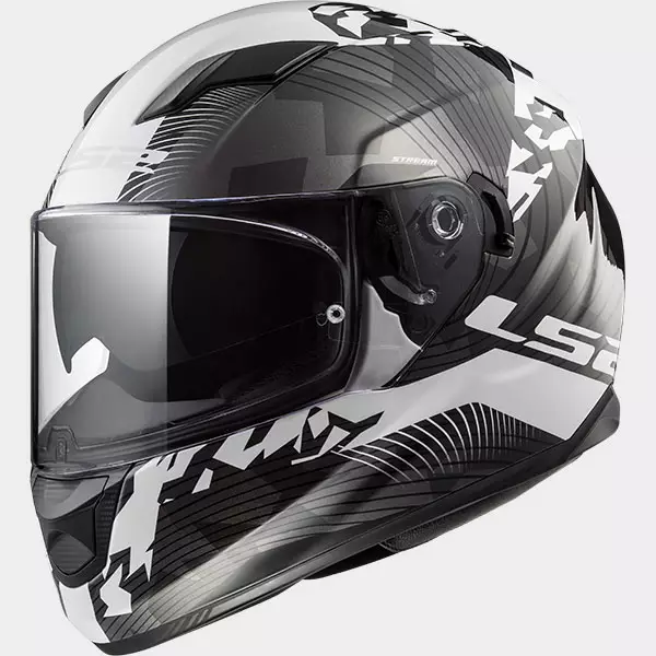 MP-kypärä LS2 FF320 Stream Hype, musta/valkoinen - Umpikypärät - 636-8014-0 - 1