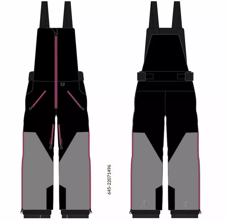 Naisten kelkkahousut AMOQ Void, musta/harmaa/pinkki - Kelkkahousut - 645-22071496-0 - 1