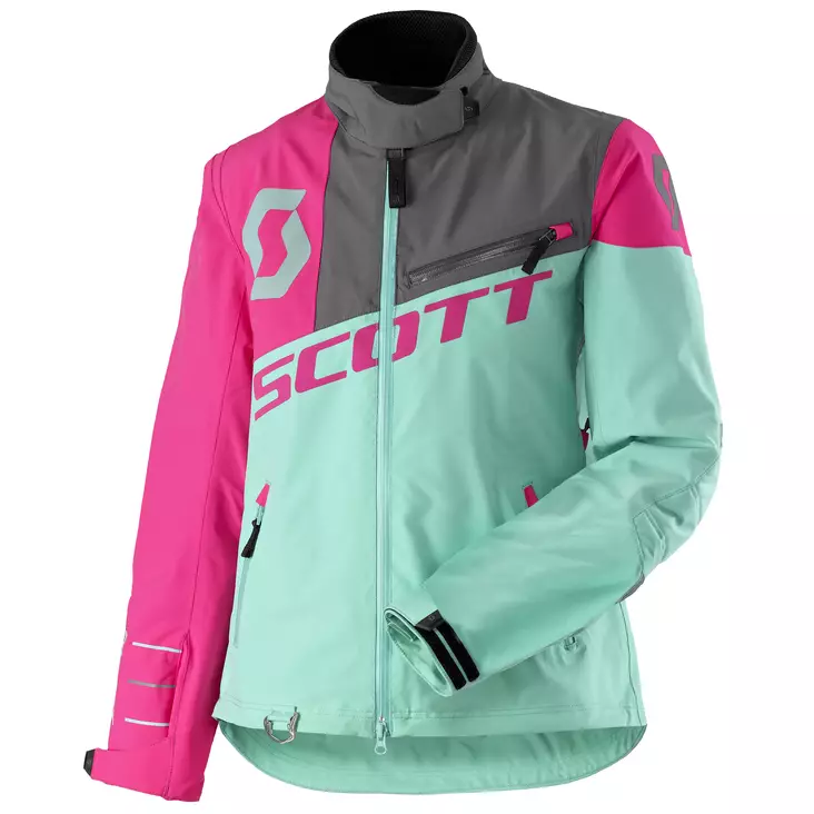 Naisten kelkkatakki Scott Comp Pro Shell, vihreä/pinkki - Kelkkatakit - 623-7027-0 - 1