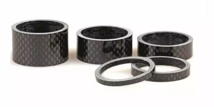 Ohjainlaakerin korokerengassarja CAVO: 3, 5, 10, 15, 20mm. 1 1/8" (28,6mm) carbo - Polkupyörän korokerenkaat - 41-610 - 1