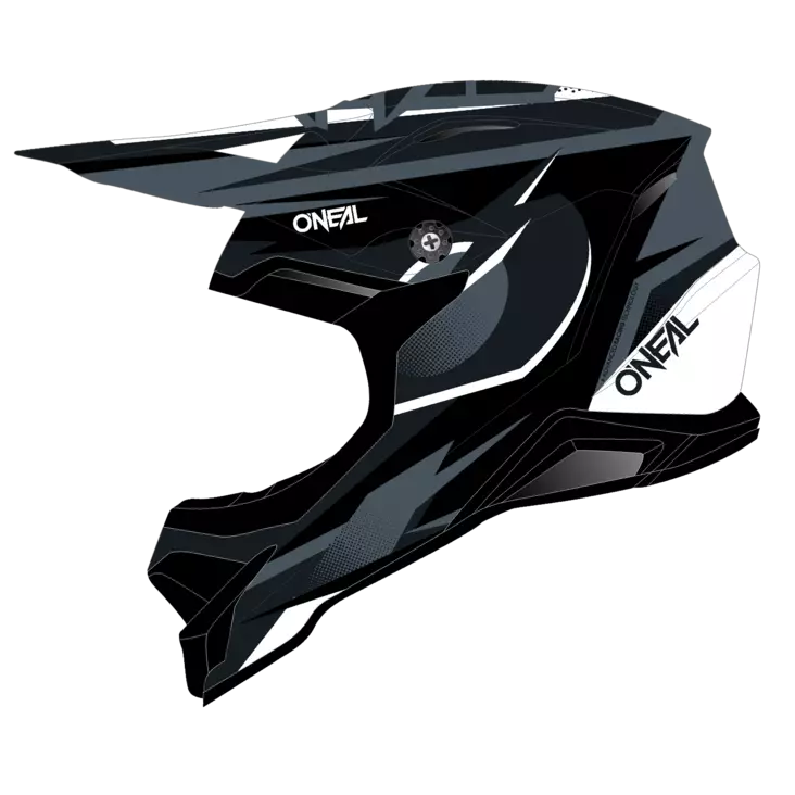 ONeal Helmet 3-serie Riff 2.0 Musta/Harmaa - Crossikypärät - 637-2006-0 - 1