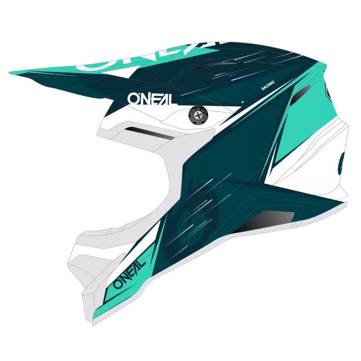 ONeal Helmet 3-serie Stardust Sinivihreä/Minttu - Crossikypärät - 637-2004-0 - 1
