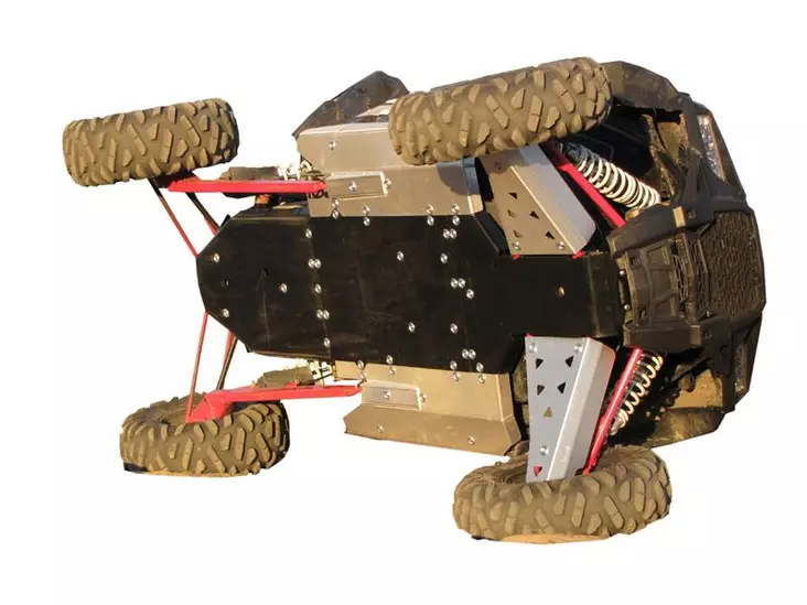 Pohjapanssarisarja Polaris RZR 1000 XP, muovi / alum. - Mönkijän alumiiniset pohjapanssarit - 0214200 - 1