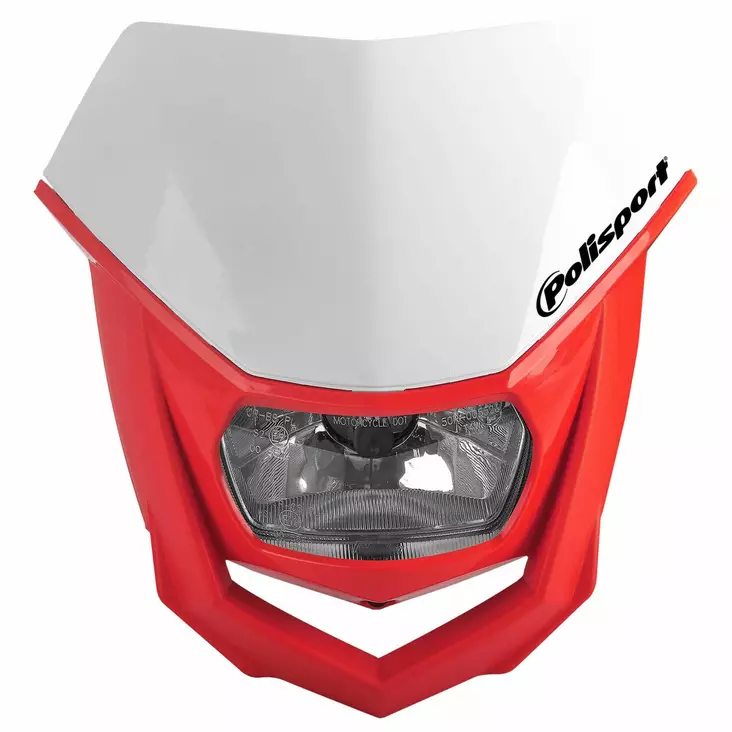 Polisport HALO Headlight White/red - Crossipyörän valomaskit - 170-8657400040 - 1