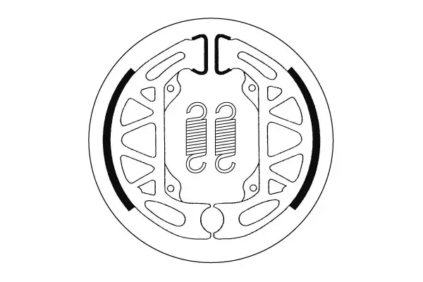 SBS Jarrukengät Piaggio/ Vespa 2200 - Moottoripyörän jarrukengät - 23-2200 - 1
