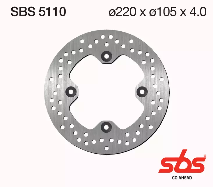 SBS Jarrulevy Standard - Moottoripyörän jarrulevyt - 230-5110 - 1