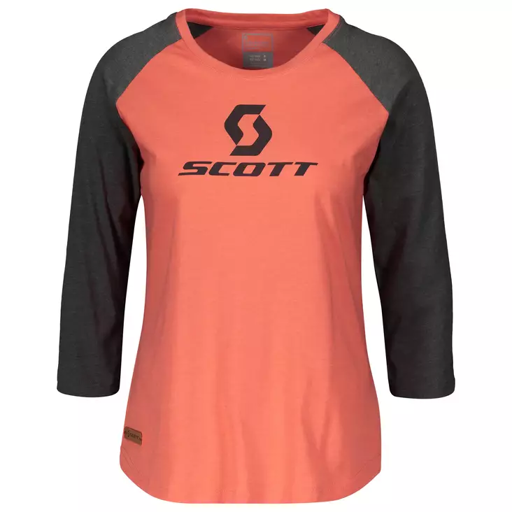 SCOTT Tee W's 10 Icon Raglan pinkki /t.harmaa - T-paidat - 625-2040-0 - 1