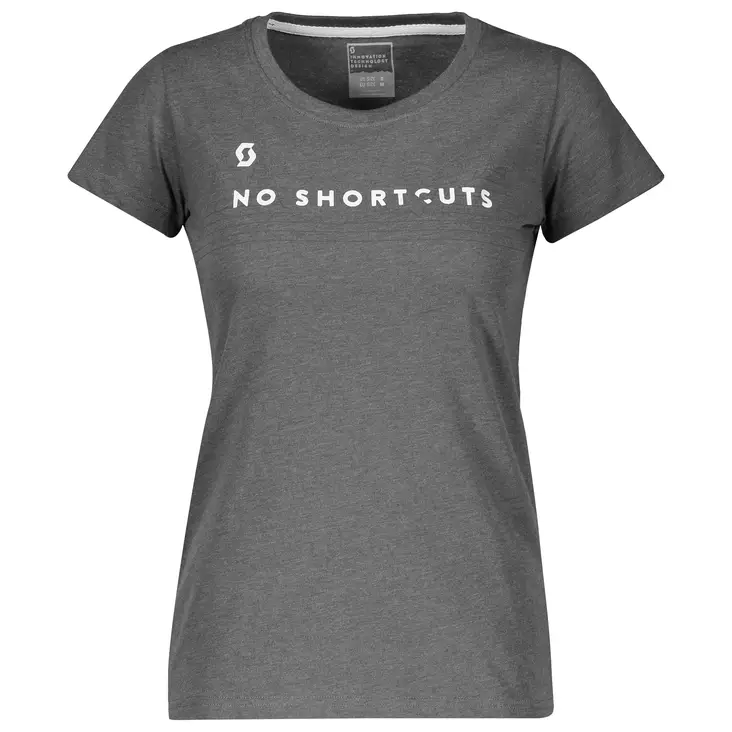 SCOTT Tee W's 10 No Shortcuts t.harmaa - T-paidat - 625-2034-0 - 1