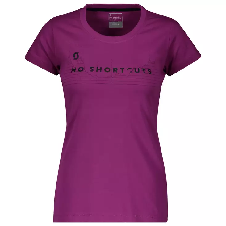 SCOTT Tee W's 10 No Shortcuts ultra violet - T-paidat - 625-2036-0 - 1