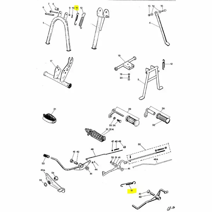 Seisontatuen jousi, Tunturi Maxi, Start, Automat, Sport, Super Sport, Tiger - Tunturin osat - 307-64110460 - 1