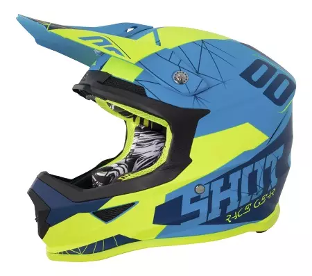 SHOT Kypärä Furious Spectre sininen neon kelt. - Crossikypärät - 610-8008-0 - 2