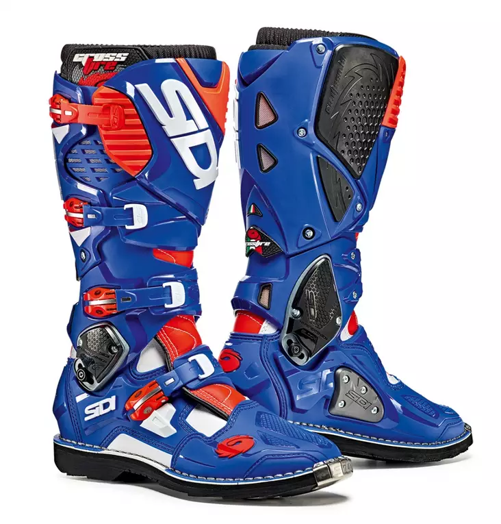 SIDI MX Boot STIVALI CROSSFIRE 3 white/blue/red fluo - Crossikengät - 655-9000-40 - 1