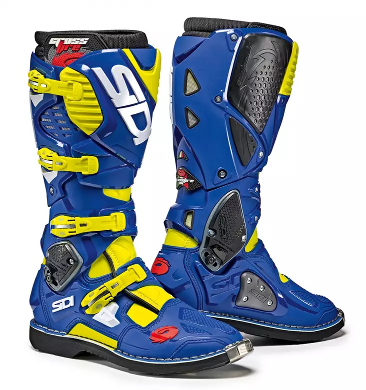 SIDI MX Boot STIVALI CROSSFIRE 3 yellow fluo/ blue - Crossikengät - 655-9002-40 - 1