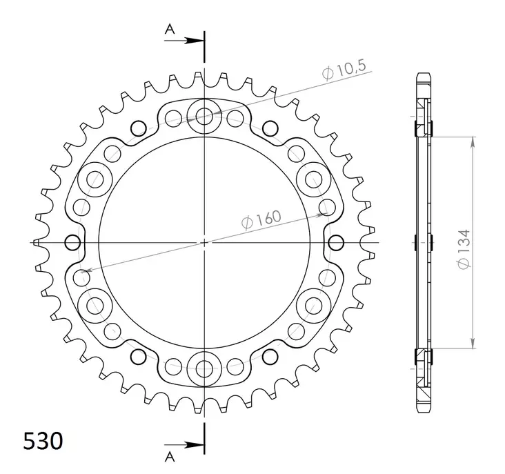Supersprox Stealth Takaratas Musta - Moottoripyörän takarattaat - 272-1306-RST-42-0 - 0