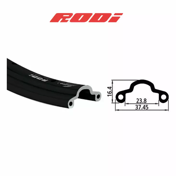 Vanne RODI 26" 24-584, Westwood, alumiini, musta - Vanteet eteen 26"/559 - 62840 - 1