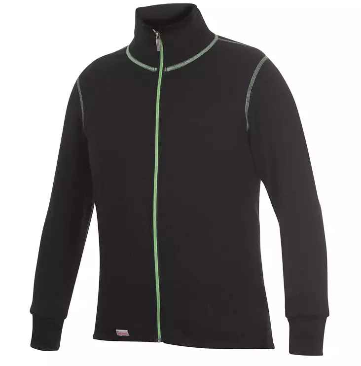 Woolpower Full zip 400 Merino aluspaita musta - Alusasut ja kerrastot - 632-7214-02-0 - 1