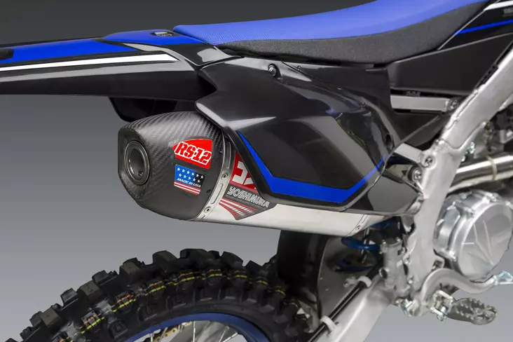 Yoshimura YZ450F 20-22 RS-12 Stainless Full Exhaust, w/ Aluminum Muffler - Crossipyörän 4-T täysputkistot - 31-234830S320 - 1