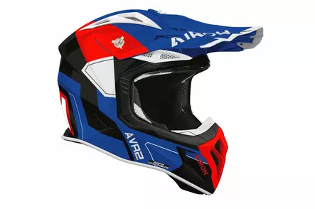 Crossikypärä Airoh Aviator Ace 2 Shield - sininen/punainen kiiltävä - Crossikypärät - 57-26011 - 2
