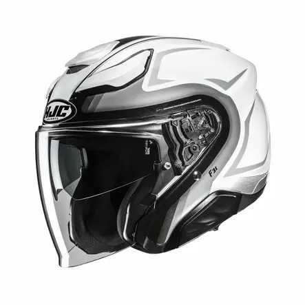 MP-Kypärä HJC F31 Bask Valkoinen/Harmaa - Avattavat- ja avokypärät - 630-26051 - 1
