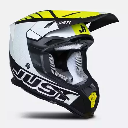 Crossikypärä Just1 J-22 F Dynamo Fluo, keltainen/valkoinen/musta - Crossikypärät - 604-230011 - 4