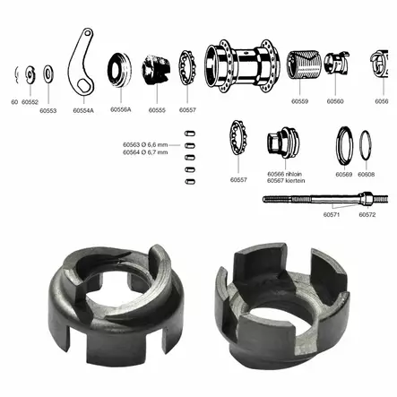 Favorit 1-v, rullapidin - Polkupyörän takanapa Favorit 1-v - 60561 - 2