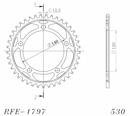 JT takaratas 1797.41 - Moottoripyörän takarattaat - 27-2-1797-41 - 1