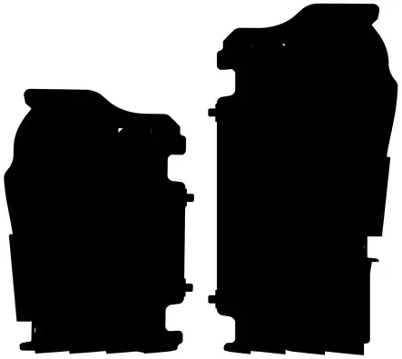 Polisport jäähdyttäjän ritiläpari KX450F 16-18 Musta - Crossipyörän jäähdyttäjän ritilät - 179-8457800001 - 1