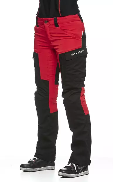 Sweep Chief aramid vahvistettu naisten ajohousu, musta/punainen - MP Ajohousut - TTCHIFL-01 - 1