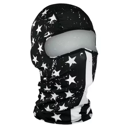 Zan Headgear Polyester kypärähuppu, B&W Flag - Kypärähuput - WBP091 - 1