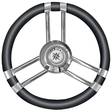Osculati Steer.wheel C SS/black 350mm - Veneen ohjauspyörät - M45-137-01 - 1