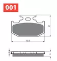 GOLDFREN Jarrupalat 001 Ceramic Carbon K1 - Crossipyörän jarrupalat - 46-12-001 - 1
