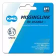 Ketjulukko kmc missinglink 7/8-v,ept silver, 1/2x3/32", tappi 7.1mm, 2kpl/ pkt - Ketjut 6/7/8-vaihteisiin - C78EPTR71 - 2