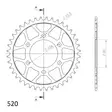 Supersprox Rear Sprocket Steel RFE-478:41 - Moottoripyörän takarattaat - 27-2-478-41 - 1