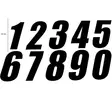 TMV Pro Numerot 130mm Black '1' (3pcs) - Crossipyörän numerokilvet - 391-020501 - 1