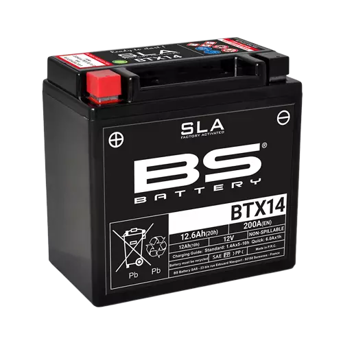 BS Battery BTX14 (FA) SLA - Sealed & Activated (4) - BS akut - 140-300681 - 1
