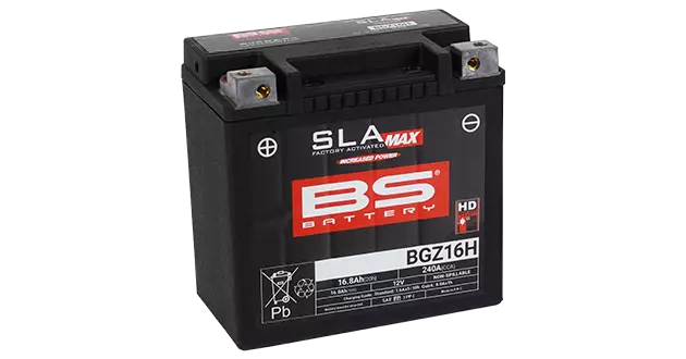 BS Battery BGZ16H (FA) SLA Max -akku, suljettu ja käyttövalmis - BS akut - 140-300931 - 1